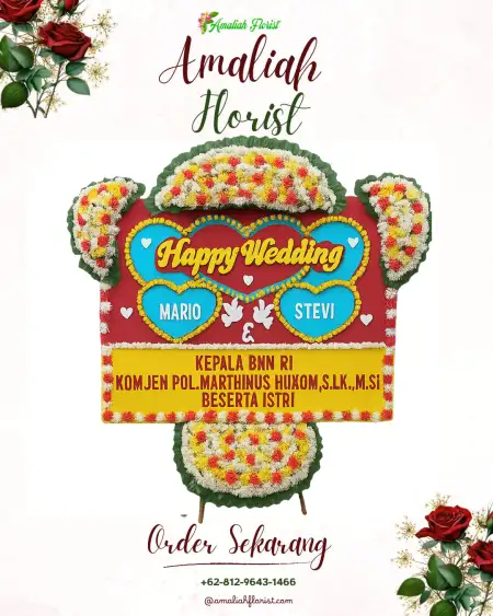 Papan Bunga Pernikahan Pulau Sebuku